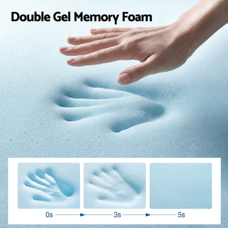 Medium firm gel memory foam hybrid mattress, 34cm queen