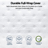 Medium firm gel memory foam hybrid mattress, 34cm queen