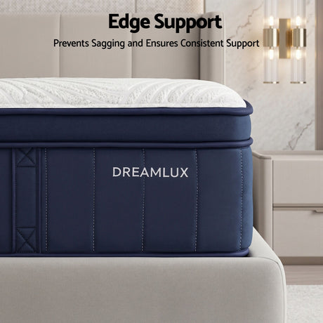 Medium firm gel memory foam hybrid mattress, 34cm queen