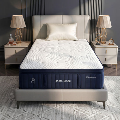 Medium firm gel memory foam hybrid mattress, 34cm queen