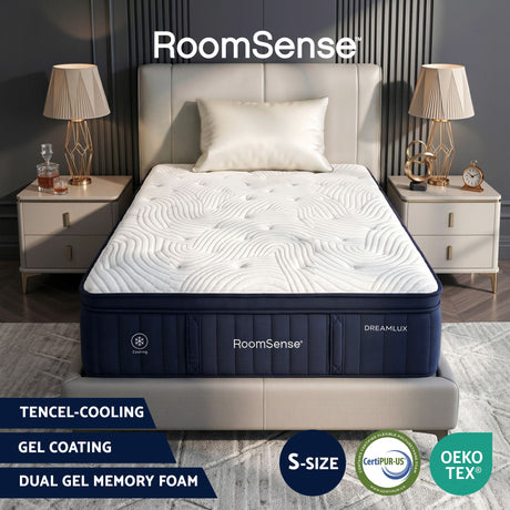 Medium soft Tencel cooling hybrid mattress, 34cm single