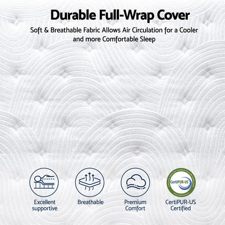 Medium Soft Tencel Cooling Hybrid Mattress, 34cm Single