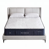 Medium soft 5 zone gel hybrid mattress with cooling pillows, 34cm queen