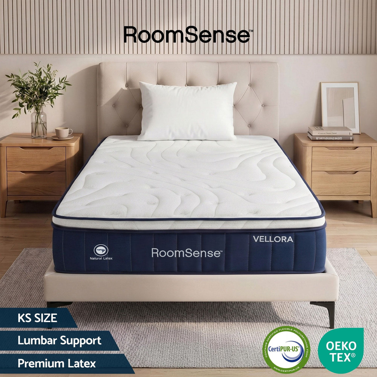 Medium Firm Latex Hybrid Mattress, 30cm King Single