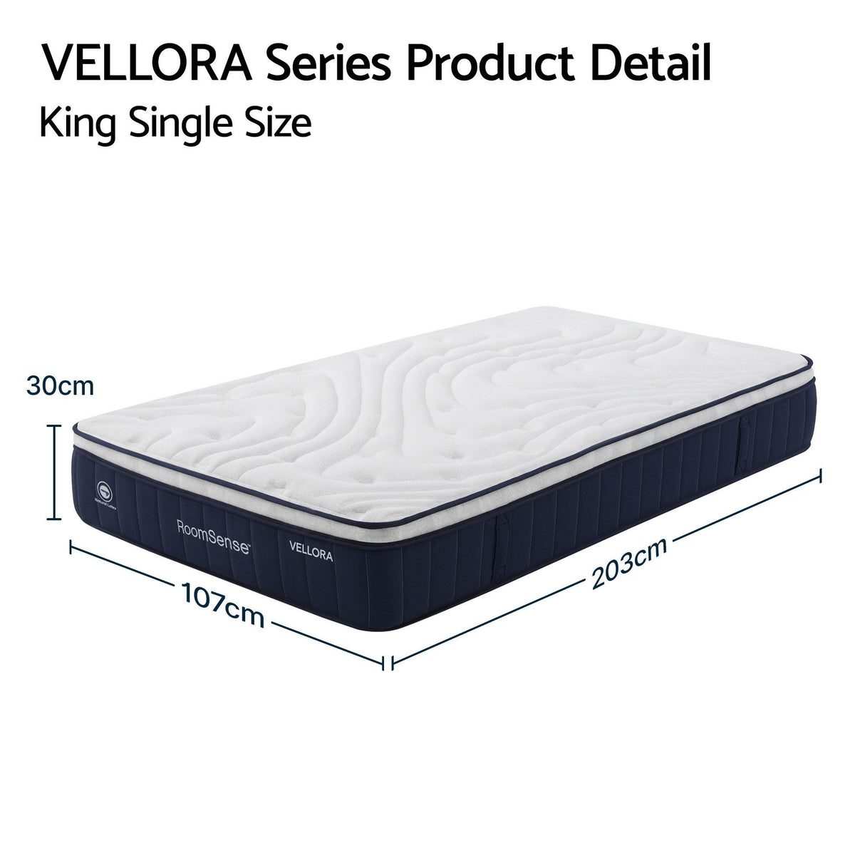 Medium Firm Latex Hybrid Mattress, 30cm King Single