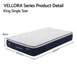 Medium Firm Latex Hybrid Mattress, 30cm King Single
