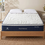 Medium firm hybrid pocket spring mattress with cooling pillows, 30cm queen