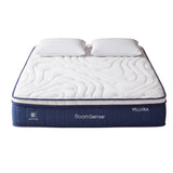 Medium firm hybrid pocket spring mattress with cooling pillows, 30cm queen