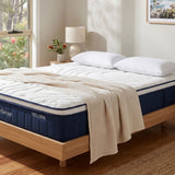 Medium firm hybrid pocket spring mattress with cooling pillows, 30cm queen
