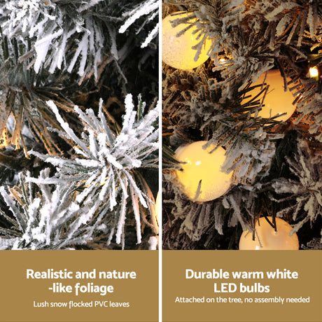 Jingle Jollys 1.2M Snowy LED Christmas Tree