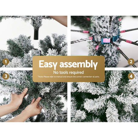Jingle Jollys 8FT Snow-Flocked Christmas Tree