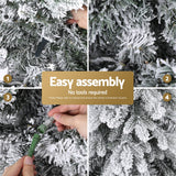 Jingle Jollys 7ft Snow Flocked Pencil Tree