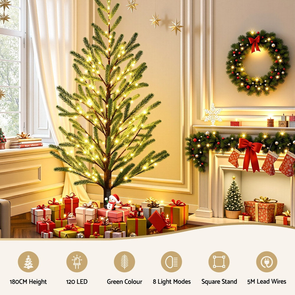 Jingle Jollys 1.8M Pre-lit LED Christmas Tree