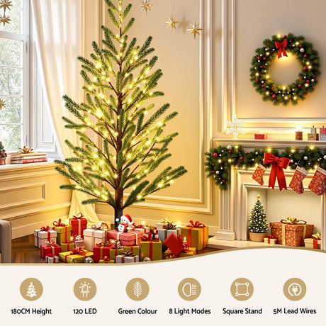 Jingle Jollys 1.8M Pre-lit LED Christmas Tree