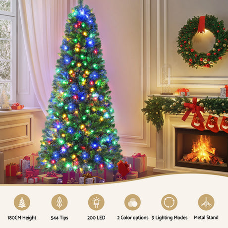 Jingle Jollys 1.8M Pre-Lit LED Christmas Tree