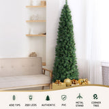 Jingle Jollys 7FT Pre-lit Corner Christmas Tree