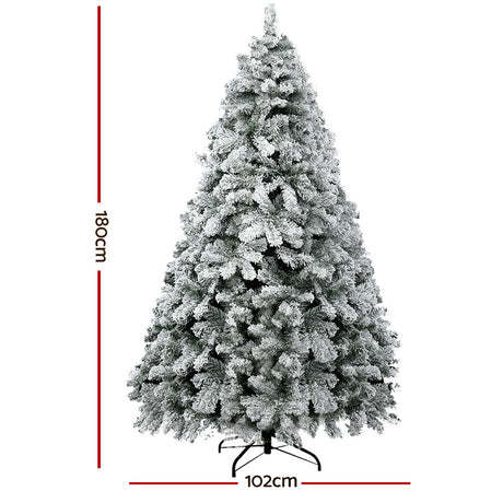 Jingle Jollys 6FT Snow-Flocked Christmas Tree