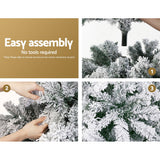 Jingle Jollys 6FT Snow-Flocked Christmas Tree
