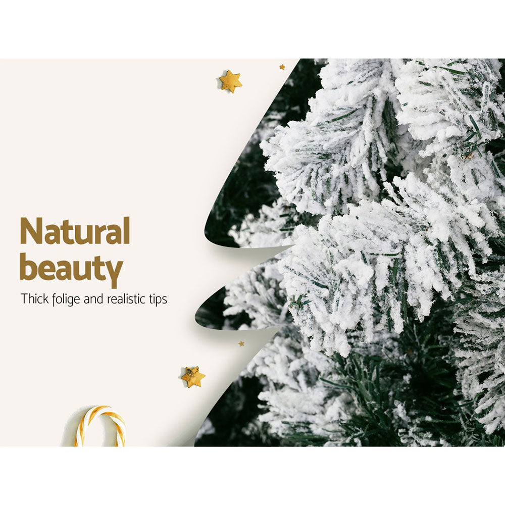 Jingle Jollys 6FT Snow-Flocked Christmas Tree