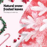 Jingle Jollys 1.8m Pink Snowy Christmas Tree