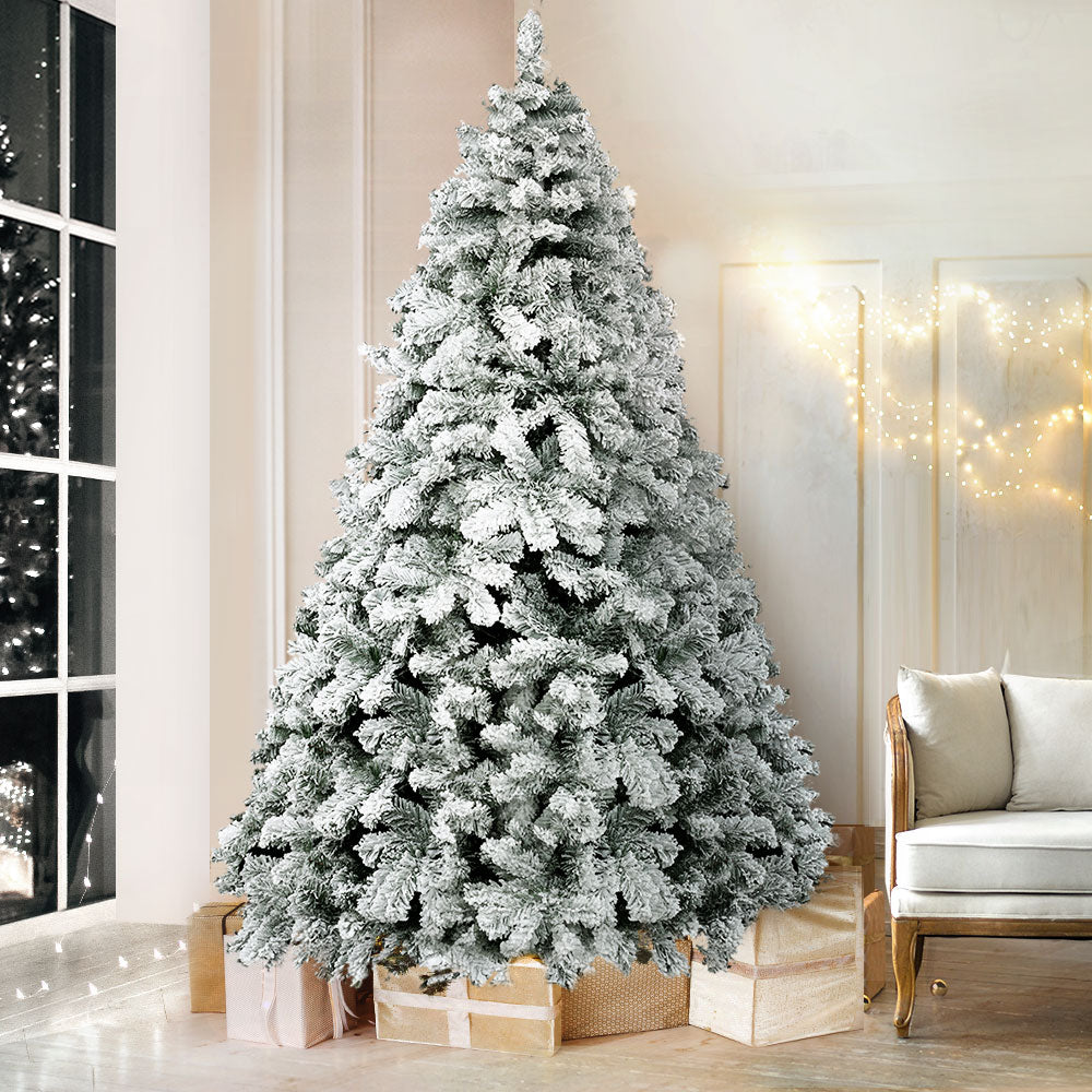 Jingle Jollys 8FT Snow-Flocked Christmas Tree