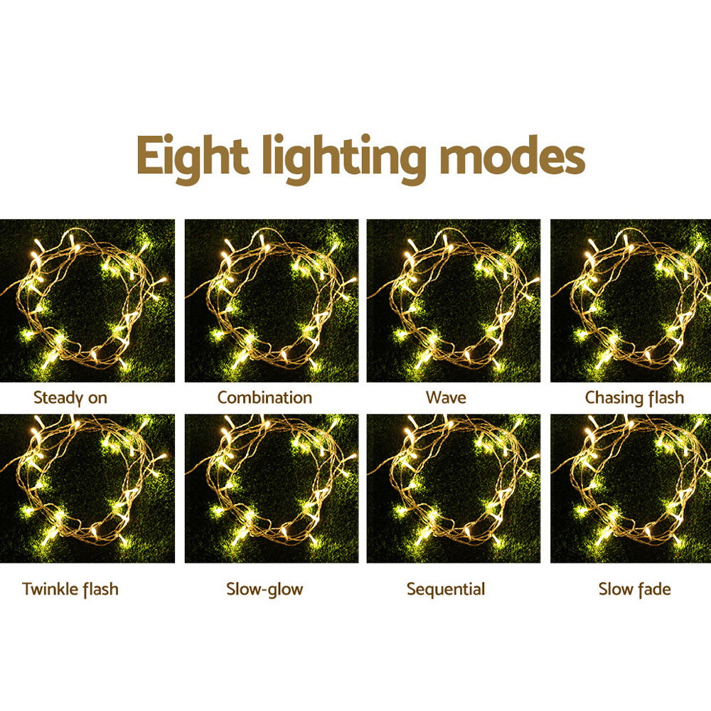 Jingle Jollys 3x6M Warm White Curtain Lights