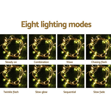 Jingle Jollys 3x6M Warm White Curtain Lights