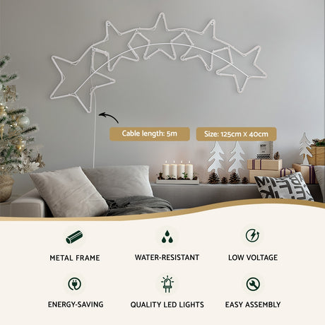 Jingle Jollys 1.25M LED Christmas Rope Lights