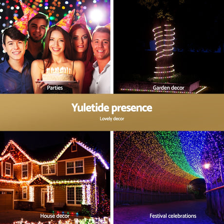 Jingle Jollys 20M Colorful LED Christmas Lights
