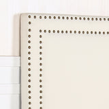 Batlow Square Bed Head, White Queen