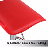 Elegant Red Adjustable Bar Stools