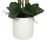 Large faux orchid styled on dining table showing full height — Allure Home Collections
