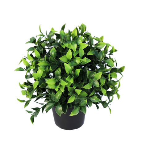 Small faux jasmine plant styled on windowsill and outdoor table — Allure Home Collections