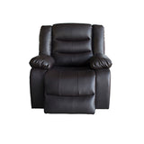 Elegant Black Faux Leather Recliner Sofa